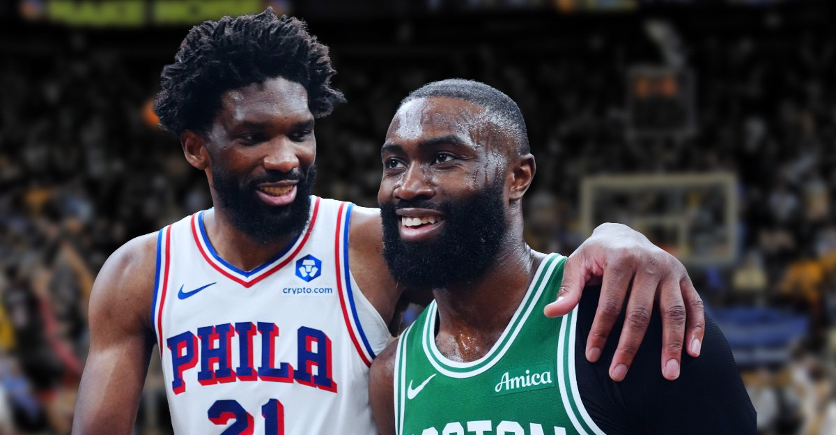 Clip of Jaylen Brown Calling Out Joel Embiid’s Flopping Resurfaces After Blockbuster Trade