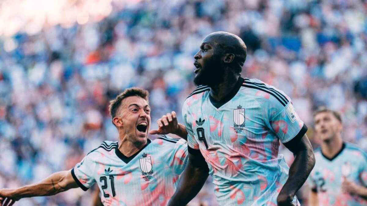 Belgium Troll Donald Trump by Mocking His Dance Move in 4-1 Win Over United States 1 Timothy Castagne and Romelu Lukaku of Belgium