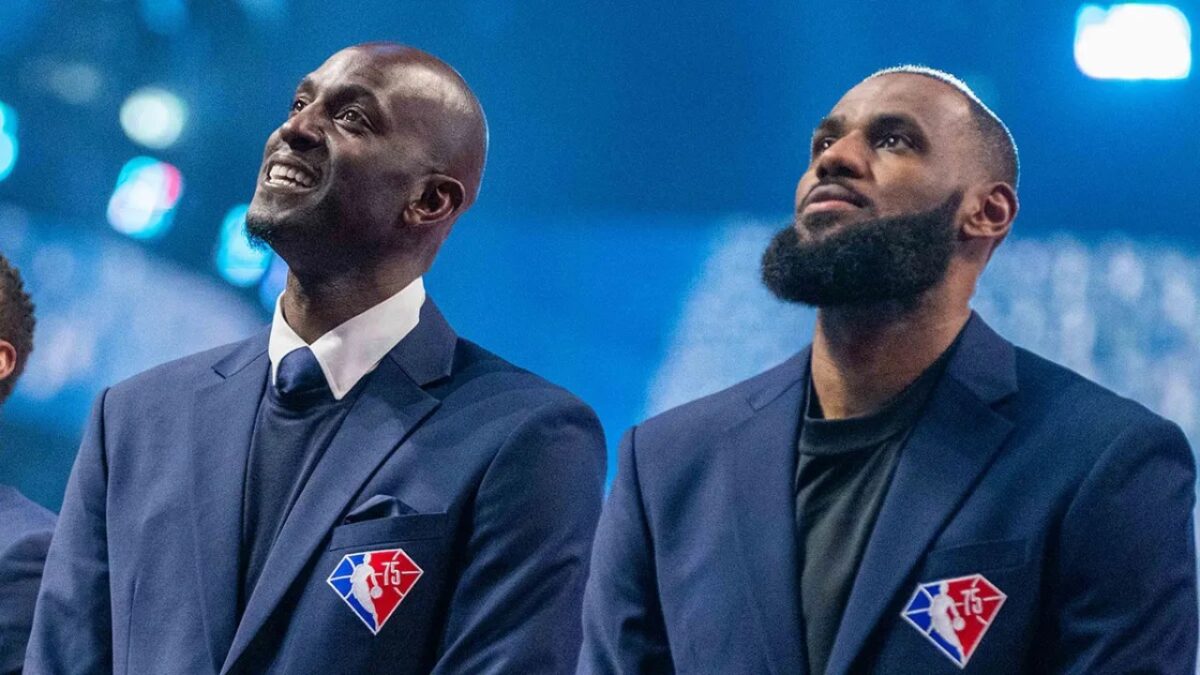 LeBron James Joining 76ers Will Take Him Out of GOAT Race, Says Paul Pierce 1 Kevin Garnett and LeBron James