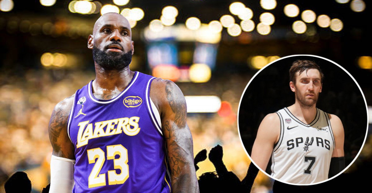 Spurs Big Man Sends LeBron James a Recruitment Voice Note Despite Being Posterized by the King