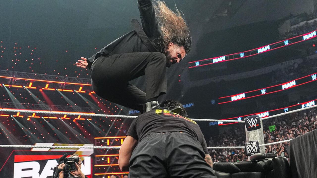 Roman Reigns Gets Stomped out by Seth Rollins in Chaotic Contract Signing on Raw