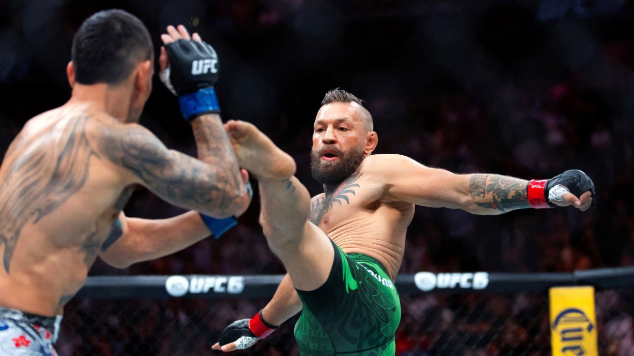 Conor McGregor Explains Decision Behind Jumping Leg Strike at UFC 329 That Led to Knee Injury