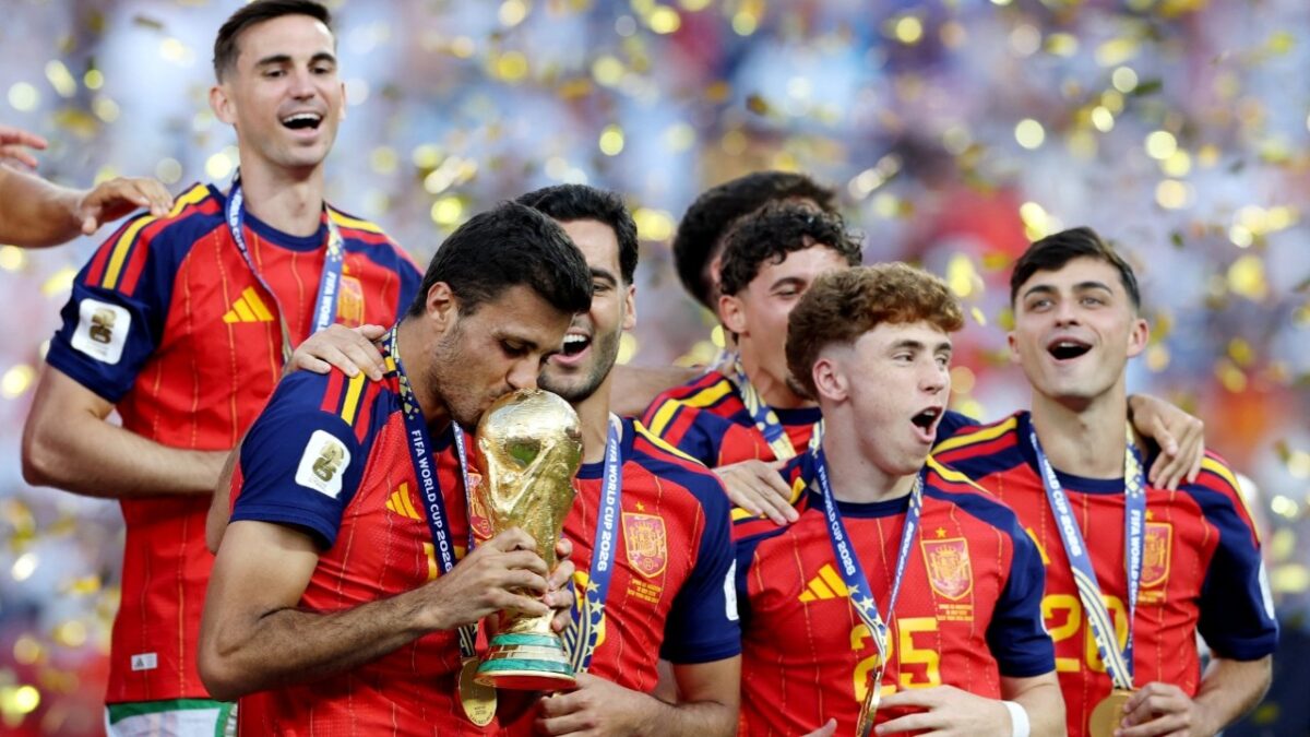 Why Are Fans Saying Rodri Has ‘Completed Football’ After Spain’s FIFA World Cup Win? 1 Rodri after winning the 2026 FIFA World Cup