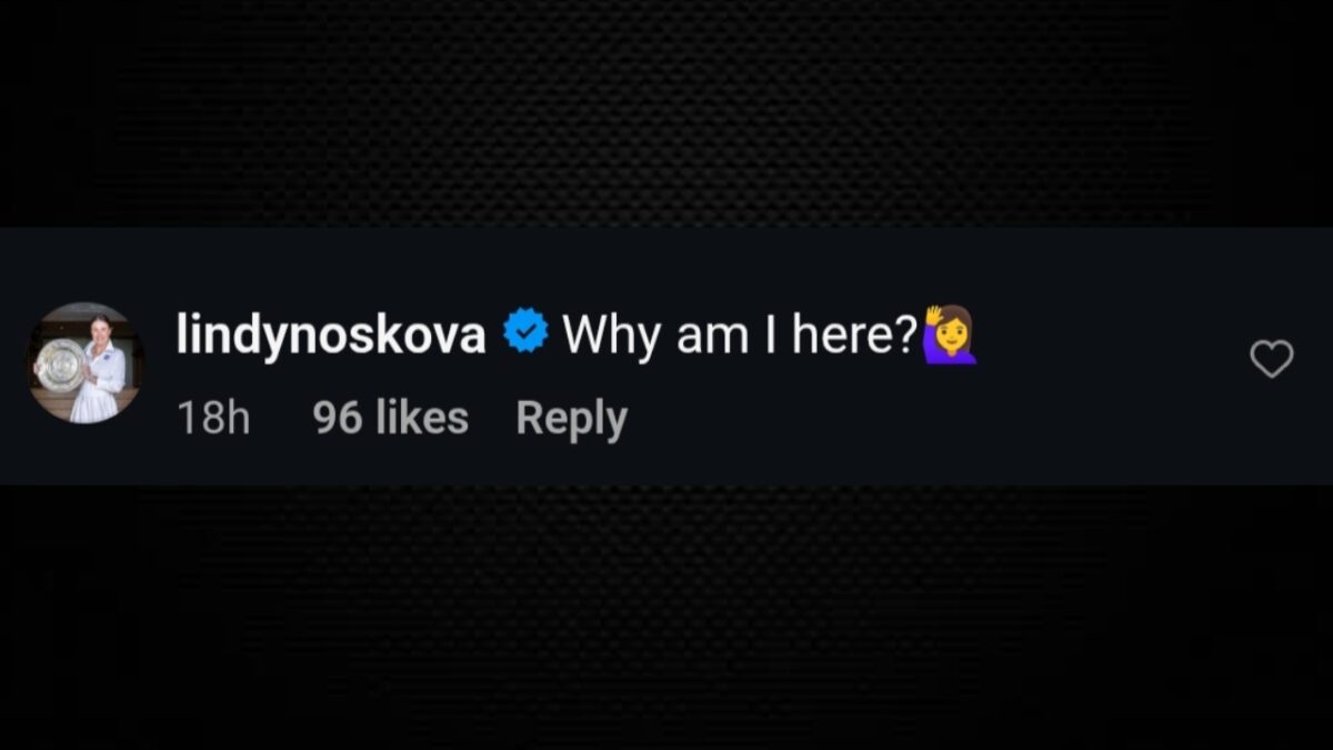 Linda Noskova Asks 'Why Am I Here' After Her Photo Is Used for WTA's Controversial Trans Policy Story 1 Linda Noskova's comment