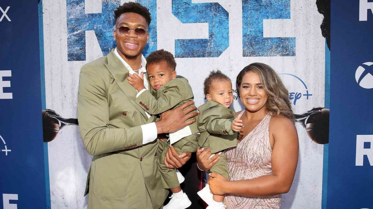 Fans Are Loving Giannis Antetokounmpo's Response to People Who Said He Should've Married a Model - "Difference Between a Man & a Boy" 1 Giannis Antetokounmpo and Mariah with two of their four children
