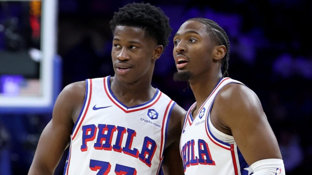 Tony Allen Flaming LeBron James Being Ranked 22nd Greatest Defensive Player Angers Fans - "His Job Wasn't Only Defense Like You" 1 76ers guards VJ Edgecombe and Tyrese Maxey