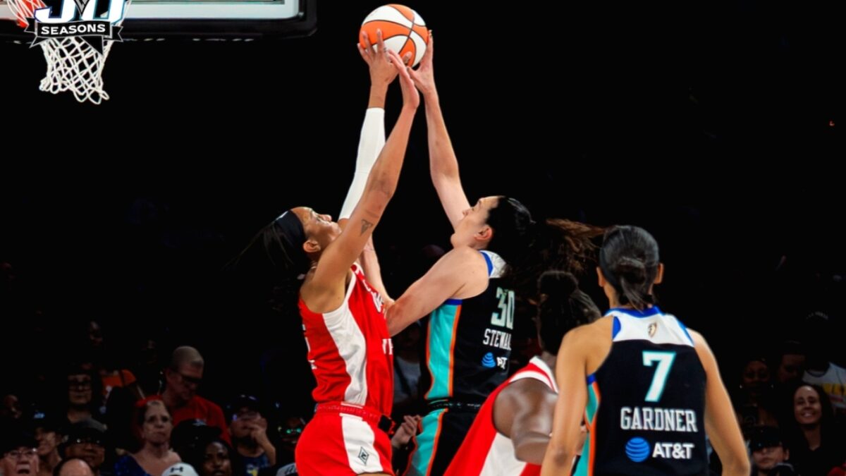 Controversial Call Helps A’ja Wilson’s Aces to Victory, Reopens Debate on WNBA's Officiating Horrors 1 A'ja Wilson blocks Breanna Stewart