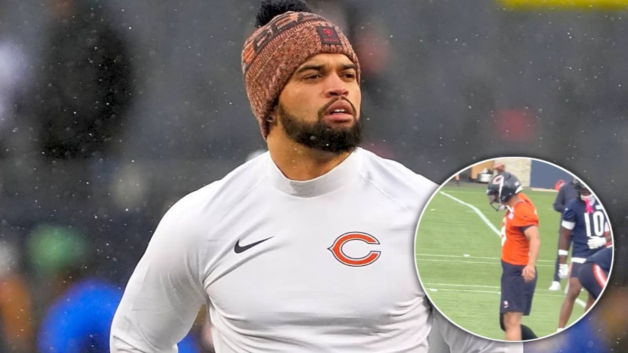 Caleb Williams Looked Visibly Upset at His Team During Bears Practice