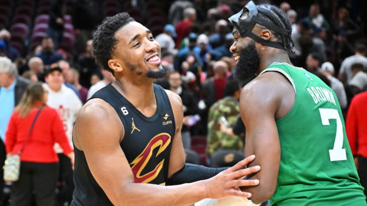 Jalen Brunson Trolling Jaylen Brown at Donovan Mitchell & Coco Jones' Wedding Goes Viral 1 Donovan Mitchell and Brown