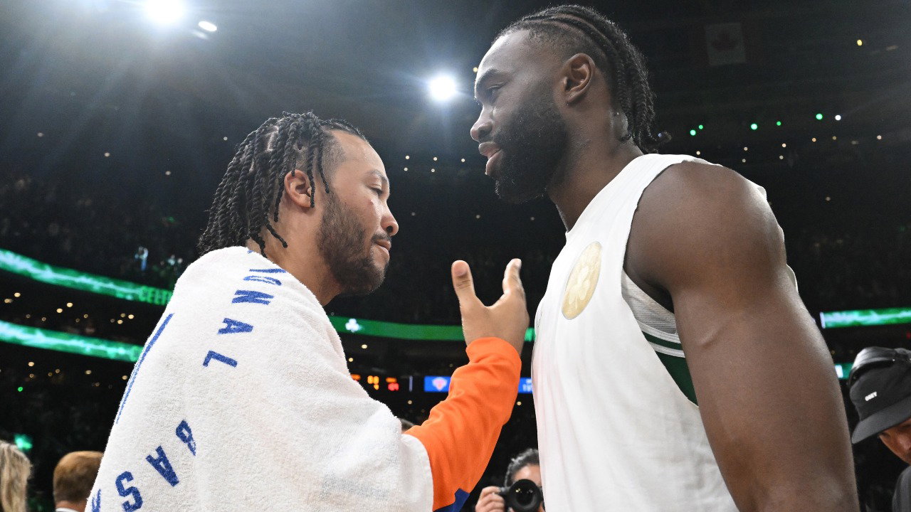 Jalen Brunson Trolling Jaylen Brown at Donovan Mitchell & Coco Jones’ Wedding Goes Viral