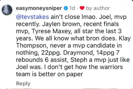 Draymond Green Hilariously Reacts to Kevin Durant Comparing 2017 Warriors to LeBron James' 76ers: "Slim Thought He Was on His Burner?" 1 Durant's comment