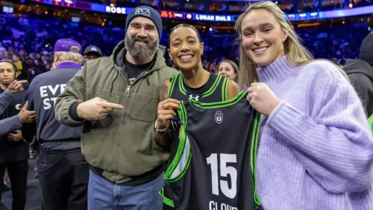 Kylie Kelce Subtly Trolls Critical WNBA Fans Over Potential Philadelphia Team Name: "Don't Think You Should Come to Philly" 1 Jason Kelce, Natasha Cloud, and Kylie Kelce at Unrivaled