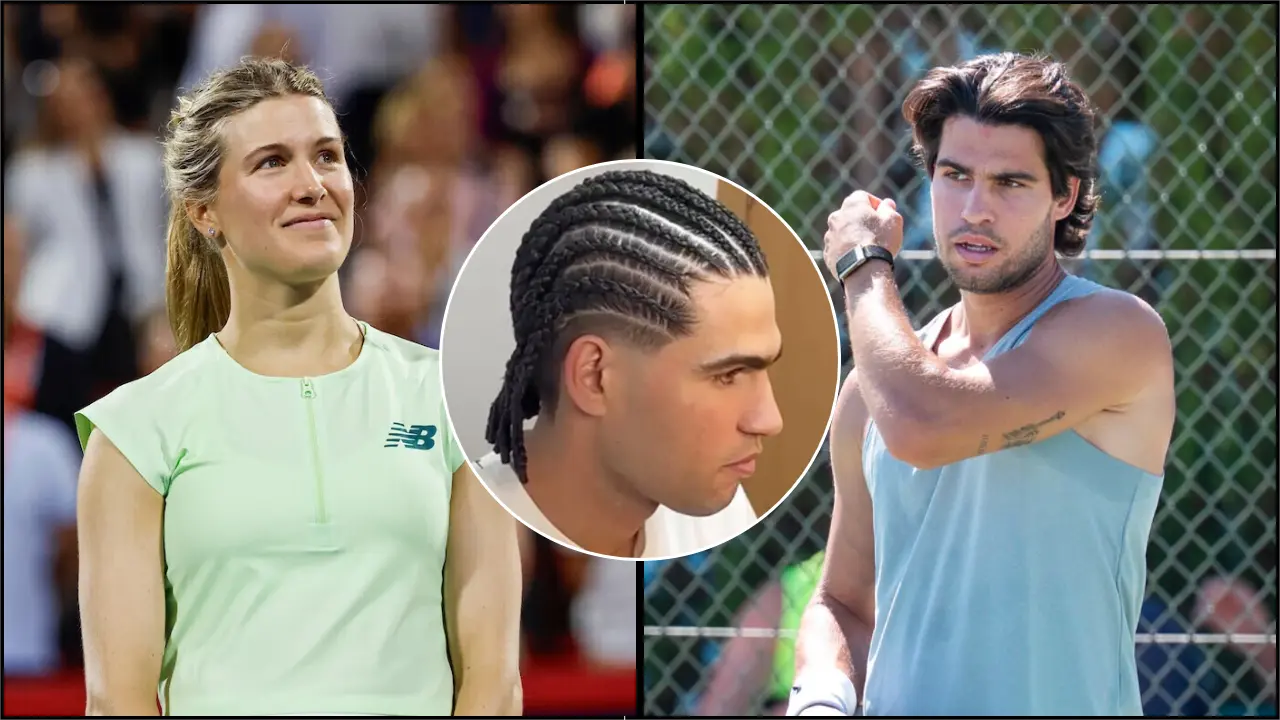 Eugenie Bouchard’s Two-Word Reaction to Carlos Alcaraz’s Dramatic Hairstyle Change Goes Viral