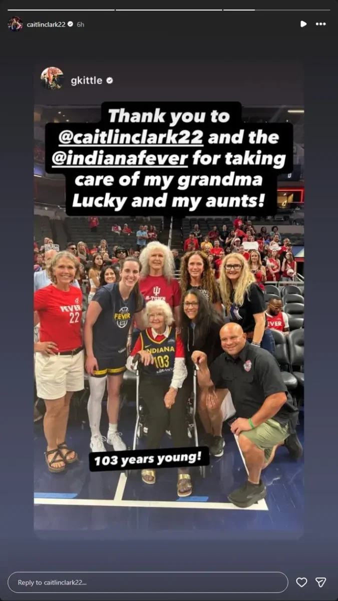 Fever Should Prioritize Kelsey Mitchell Over Caitlin Clark After Aces Blunder, Says Stephen A. Smith 2 Clark sharing George Kittle's post