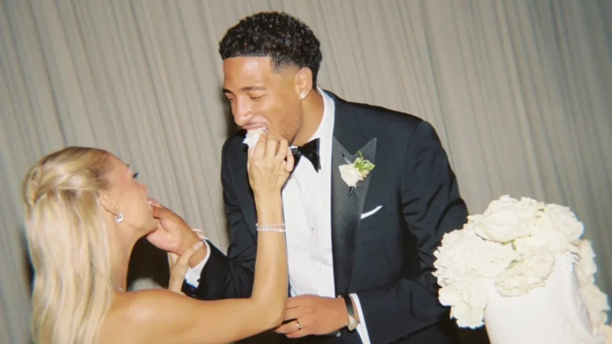 Tyrese Haliburton Reveals 50 Cent Performed for Free at His Wedding While Others Demanded $750K 1 Tyrese Haliburton and his wife, Jade Jones