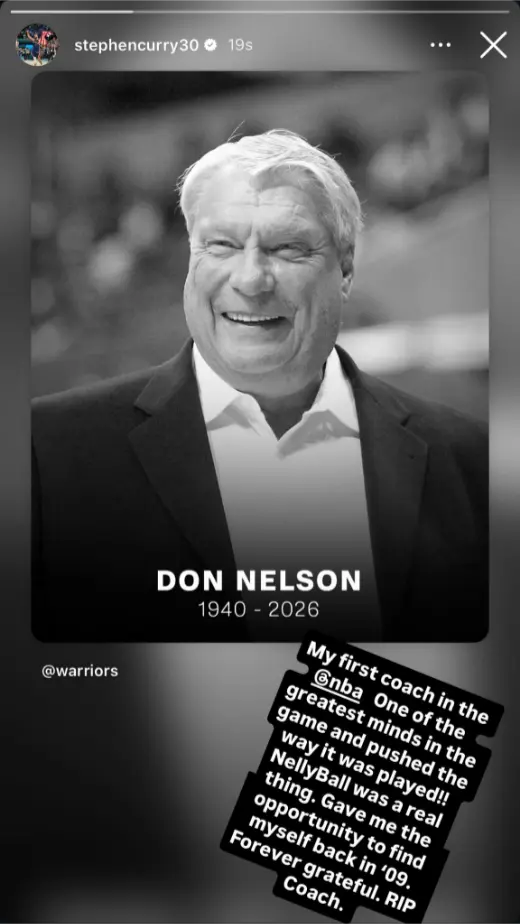 Don Nelson’s Passing Sparks Tributes From Stephen Curry, Dirk Nowitzki, Luka Doncic 1 Stephen Curry's tribute