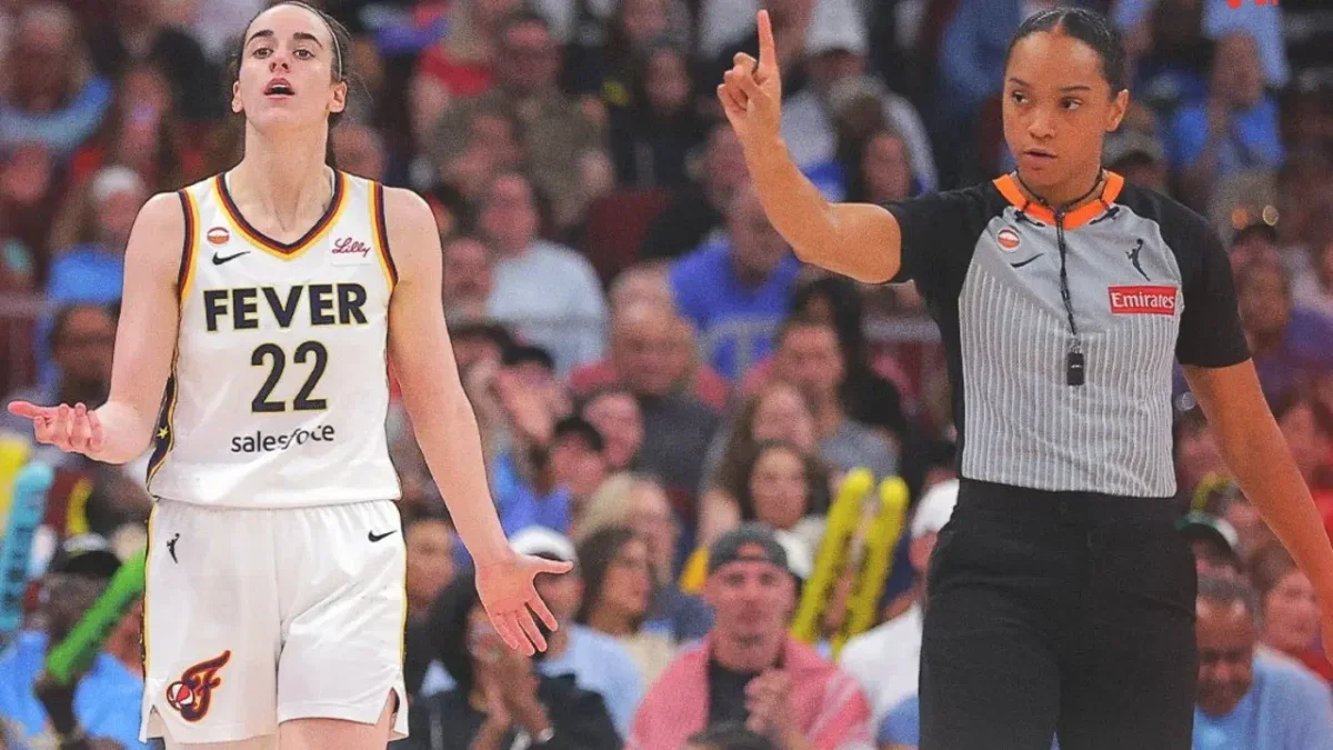 Monica McNutt Disagreeing with WNBA's Decision to Rescind Caitlin Clark's 8th Technical Foul Angers Fans - "She Really is a Hater" 1 Clark and the official who she bumped into