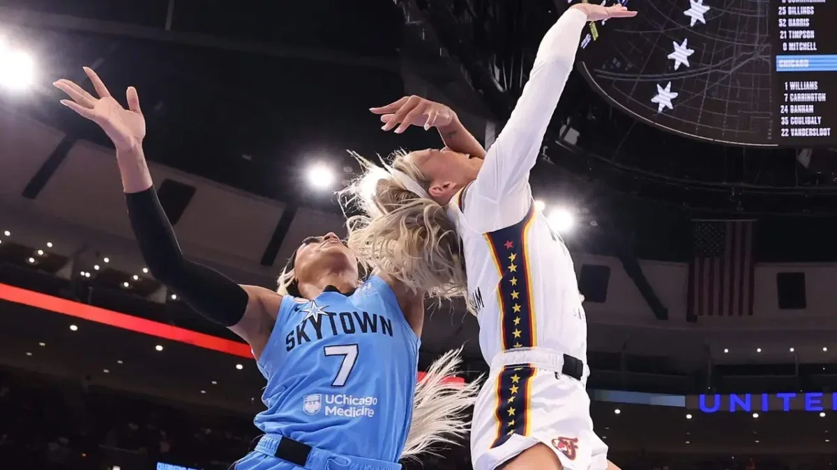 Stephen A. Smith Slams Caitlin Clark & Stephanie White For Failing to End Discourse: "Y'all Dancing" 1 DiJonai Carrington fouling Sophie Cunningham