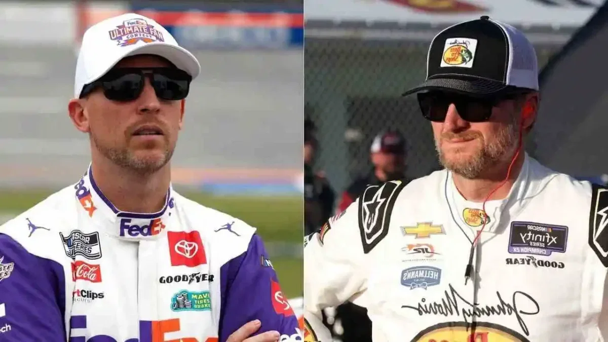 Dale Earnhardt Jr. Doesn’t Want Carson Hocevar to Change Despite Brad Keselowski Controversy 1 Denny Hamlin and Dale Earnhardt Jr.