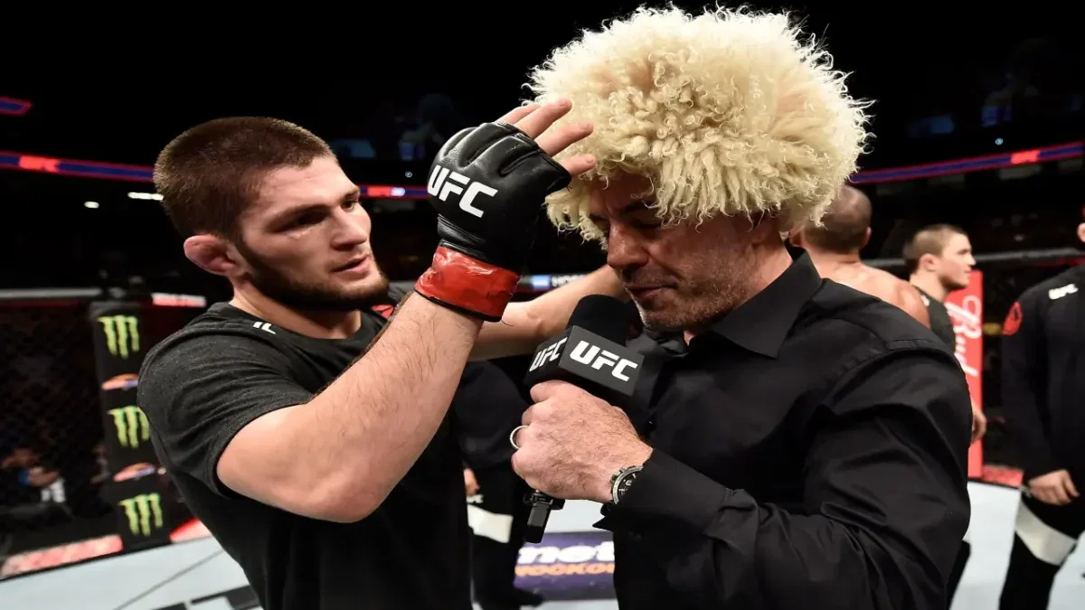 Khabib Nurmagomedov 'Scolds' Islam Makhachev for Dismissing Ian Garry's Praise During UFC 330 Presser 1 Khabib Nurmagomedov and Joe Rogan