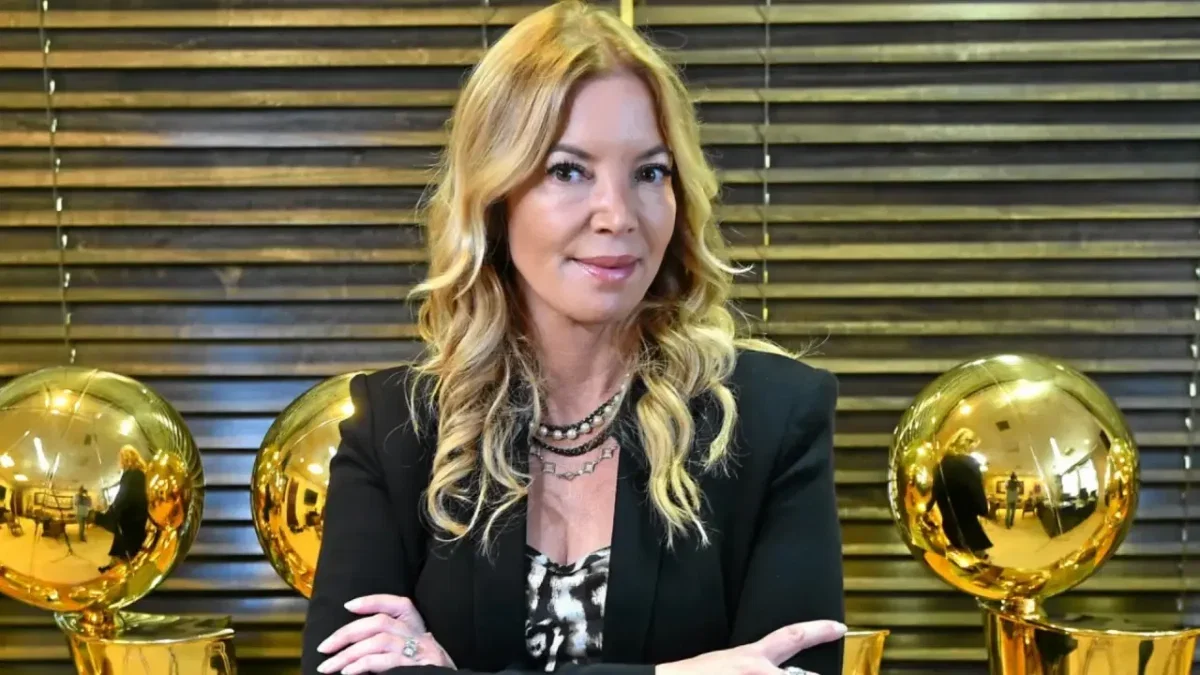 Shams Charania Fires Back At Jeanie Buss' Lawyer Amidst Lakers Sale Controversy: "I Fully Stand by My Reporting" 1 Jeanie Buss with her championship trophies
