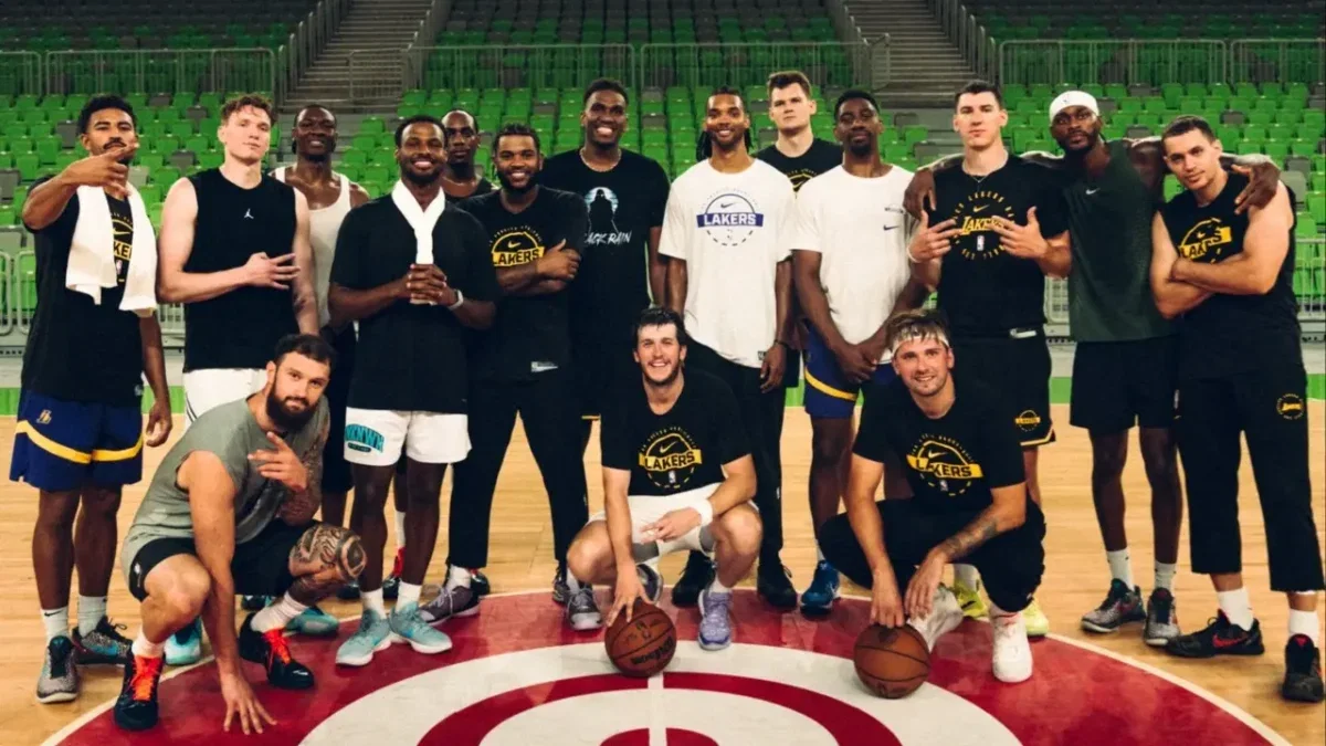 'Slim' Luka Doncic Practicing with Lakers in Slovenia Leaves Fans in Awe - "Gonna Be Lowkey Special" 1 Lakers players after their workout in Slovenia