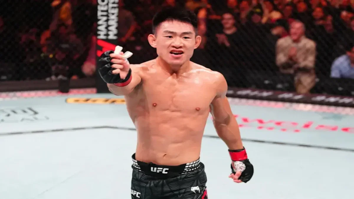 Song Yadong Runs to Celebrate With Jon Jones After Shocking Knockout Win Over Umar Nurmagomedov 1 Song Yadong