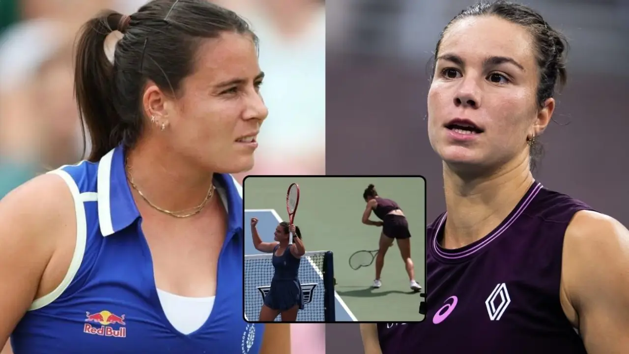 Lois Boisson Smashes Racket in Frustration While Emma Navarro Celebrates After US Open Clash