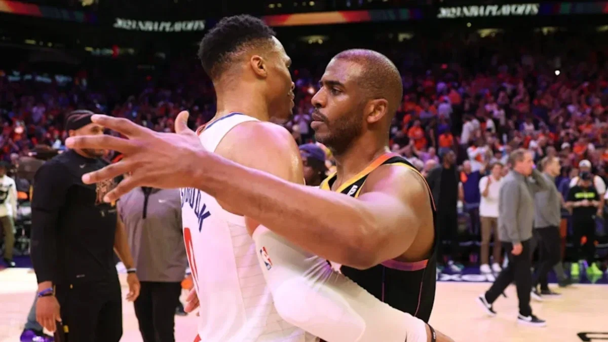 Russell Westbrook's Retirement Plans: Catching Lobs From Chris Paul On a Yacht 1 Russell Westbrook and Chris Paul