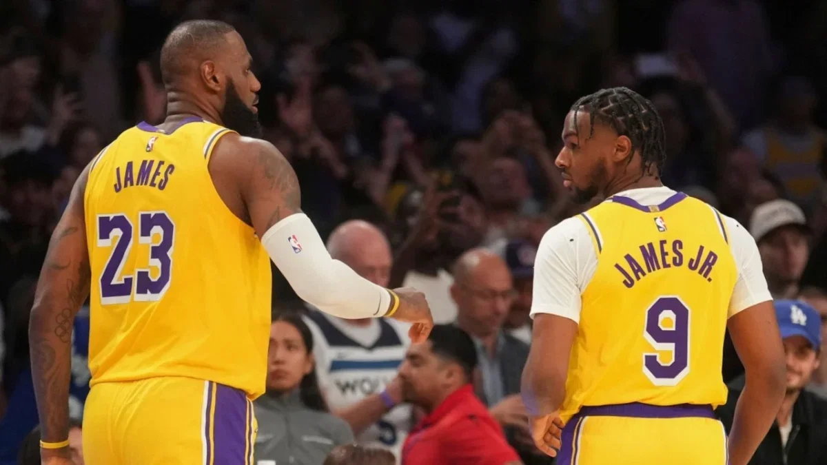 Bronny James Finds It 'Weird' Being an OG Laker After Father LeBron James Left 1 LeBron James and Bronny James