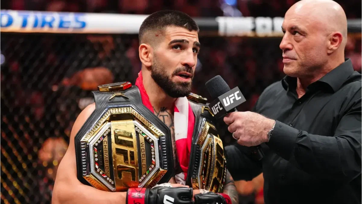 Ilia Topuria vs Justin Gaethje Rematch 'Internally Discussed' by Dana White and Team, Reveals UFC Commentator 1 Ilia Topuria with Joe Rogan