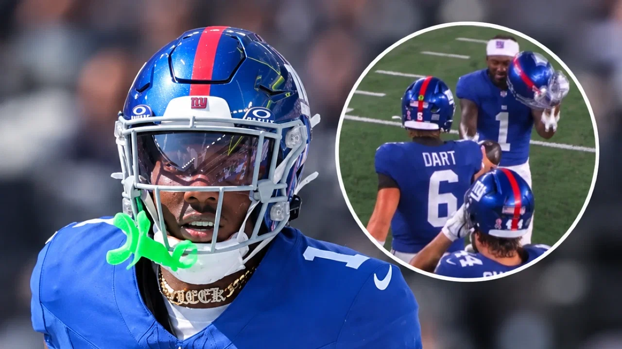(Video) Malik Nabers’ Priceless Reaction After Jaxson Dart Handed Him the Game Ball Following Giants’ Win in His First Game Back From a Torn ACL