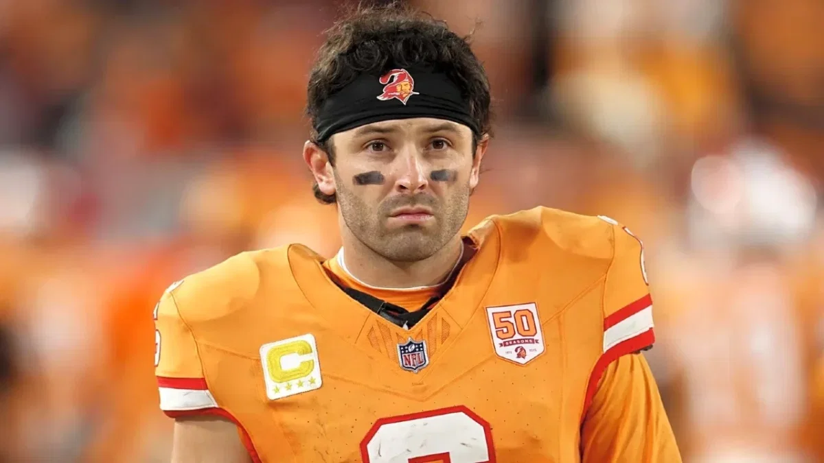 Why Baker Mayfield Walked Into Press Conference Wearing a Michigan Tank Top 1 Why Baker Mayfield Walked Into Press Conference Wearing a Michigan Tank Top