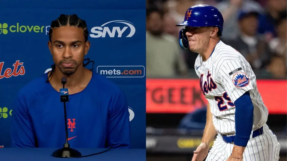 Mets' Jared Young Diagnosed With Concussion Symptoms Following Scary Collision Against Phillies 1 Francisco Lindor and Jared Young