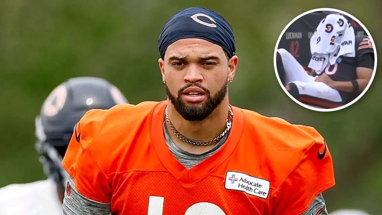 ‘Devastated’ Caleb Williams in Tears After Leaving Mid-Game on Cart Against Vikings