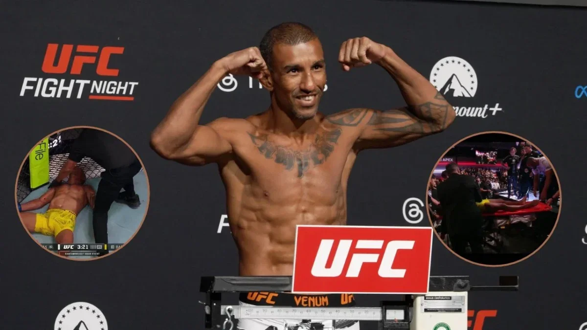 (Video) UFC Star Raoni Barcelos Taken to Hospital After Mysteriously Collapsing Against Raul Rosas Jr 1 Raoni Barcelos was transported to the hospital after the Raul Rosas Jr bout