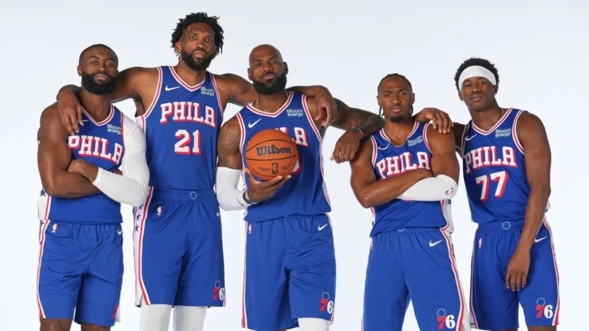 LeBron James' Presence Does Not 'Scare' VJ Edgecombe: "We Holding Each Other Accountable" 1 Jaylen Brown, Joel Embiid, LeBron James, Tyrese Maxey and VJ Edgecombe