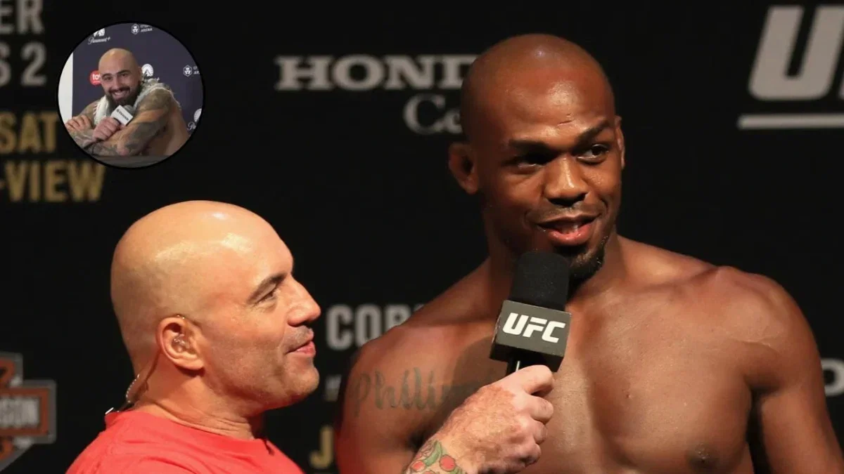 Joe Rogan Learns About Sean Sharaf Considering Retirement 13 Days After Upsetting Gable Steveson 1 Joe Rogan and Sean Sharaf praises Jon Jones