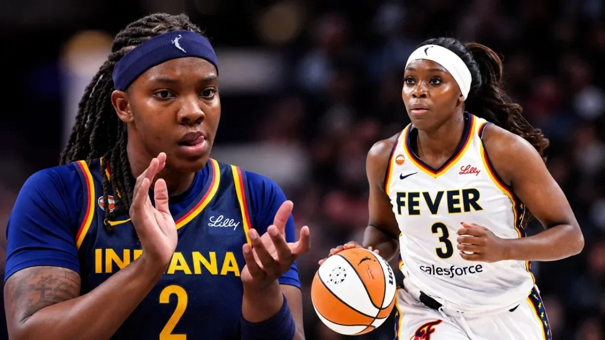 Fever Fans Defend Caitlin Clark's Rookie After Joke About A'ja Wilson Clash Angered Social Media - "Girl, You Did Nothing Wrong" 1 Myisha Hines-Allen and Raven Johnson