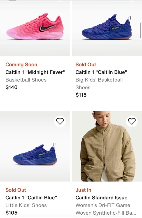 Caitlin Clark-Less WNBA Playoffs Face Nearly 50% Drop in Viewership 2 Clark's shoes selling out