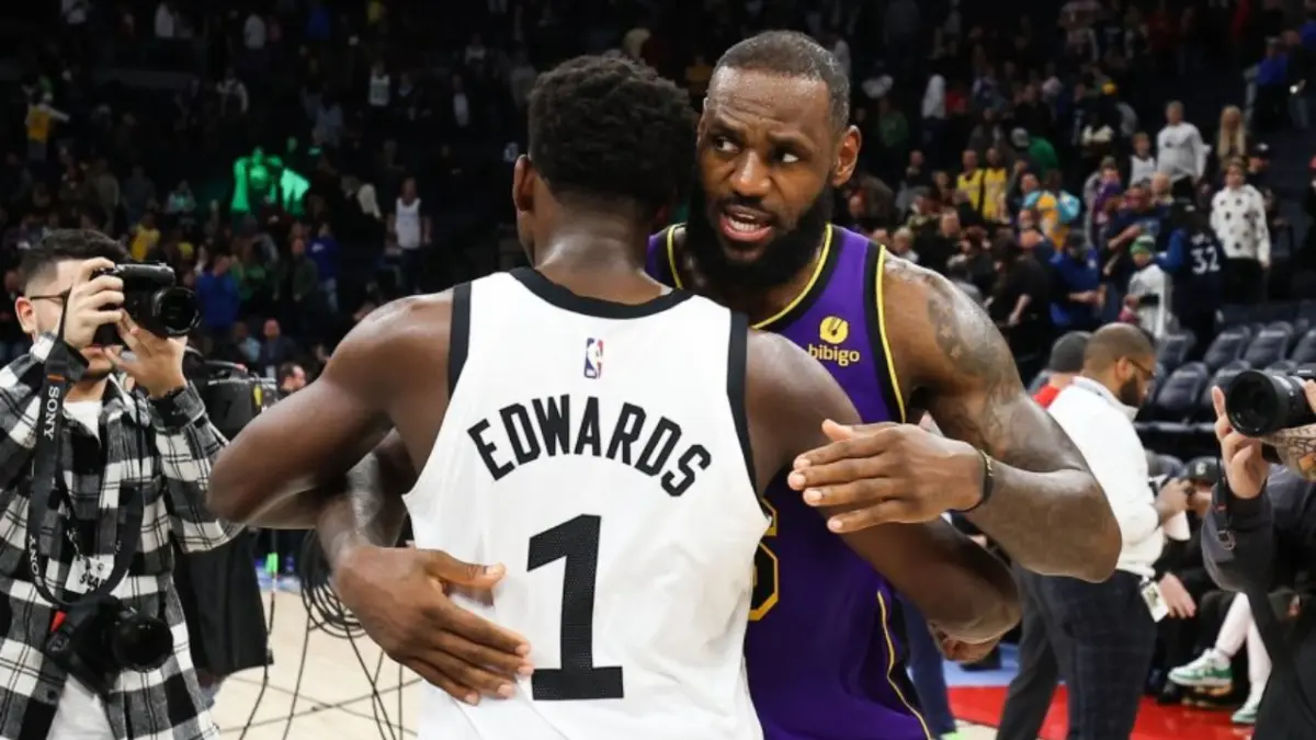 LeBron James Reveals Not Watching Anthony Edwards Comic Diss Ad Due to 'Hate' For Adidas 1 Anthony Edwards and LeBron James