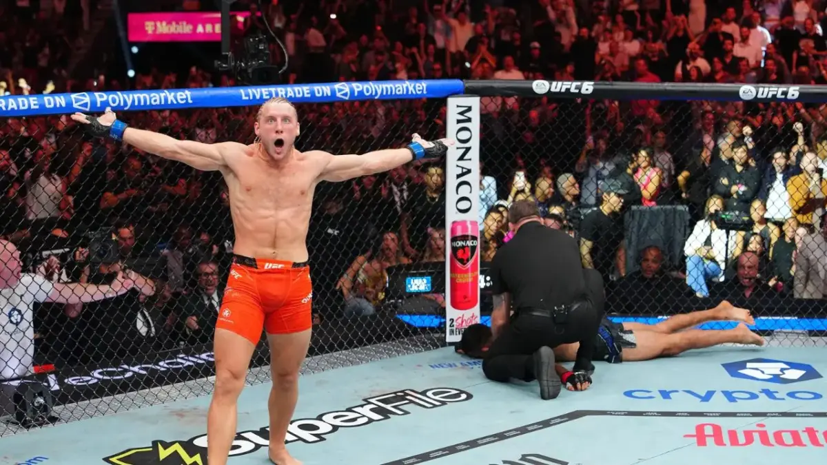 Paddy Pimblett Predicts Downfall of Ilia Topuria and Calls Him Scared to Do Ultimate Fighter 1 Paddy Pimblett celebrating