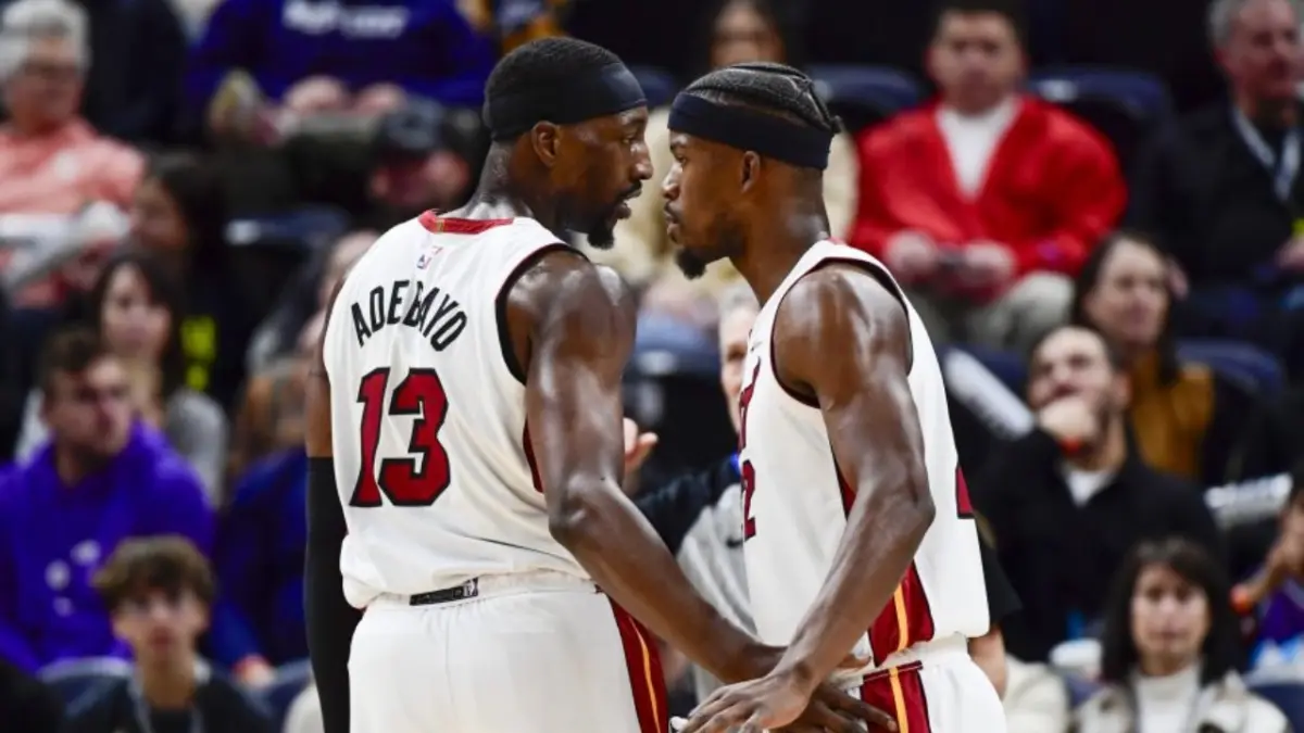Ex Coach Not Sold on 'Overrated' Bam Adebayo and Giannis Antetokounmpo-Led Heat 1 Bam Adebayo and Jimmy Butler