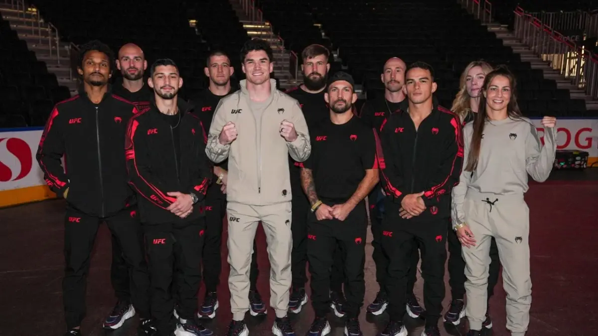 Mike Malott Stuns Joaquin Buckley to Save Nation's Honor as Canadian Stars Go 5-7 at UFC Edmonton 1 Mike Malott with fellow Canadians who fought on the UFC Edmonton card