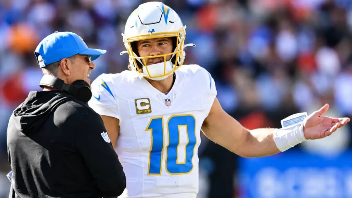 Rams, Cowboys, and Chargers: Which of These 3 Are The Biggest Disappointments This Season 3 Jim Harbaugh and Justin Herbert