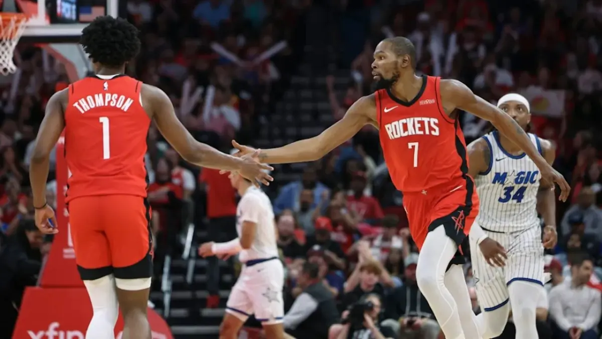 Amen Thompson's Unreal Game-Winning Block on Victor Wembanyama Stuns Fans - "This Is Why You Pay Him" 1 Amen Thompson and Kevin Durant